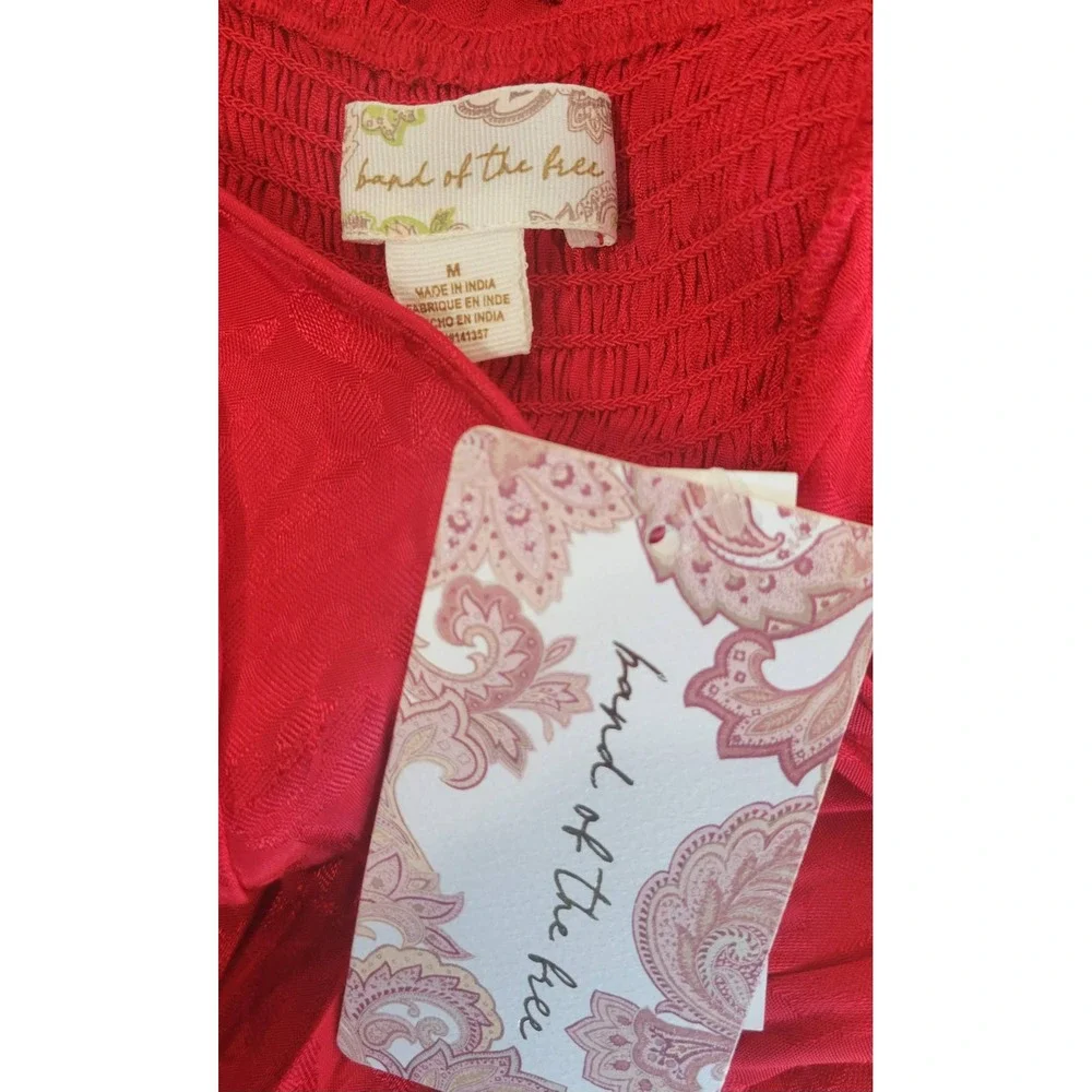 NWT Band of the Free Ruby Red Wrap Midi Dress - Picture 4 of 10